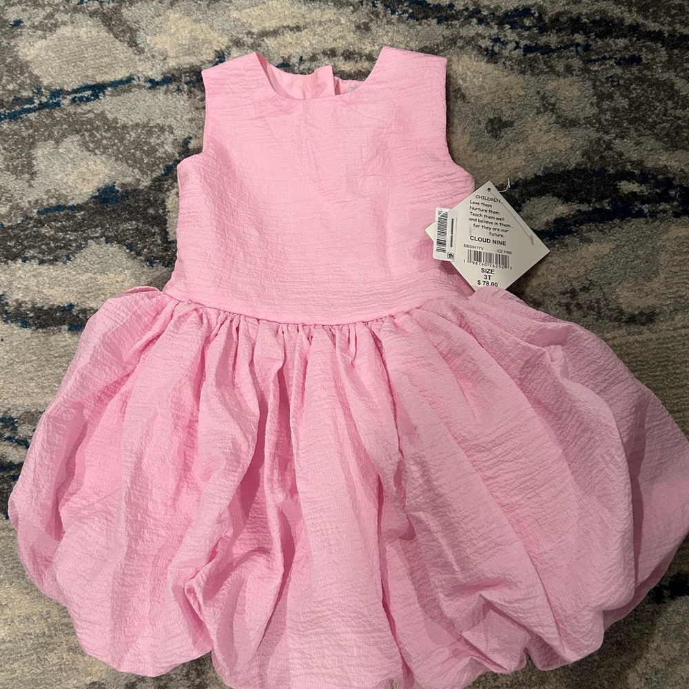 3T Pink Sleeveless Textured Dress